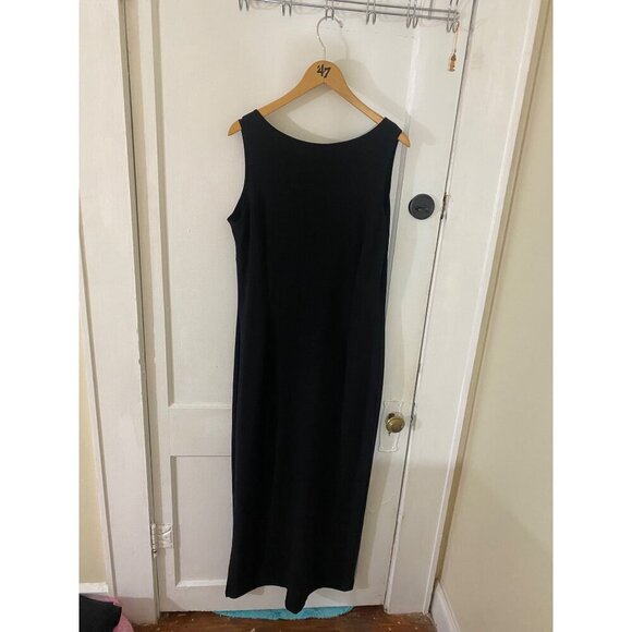 Boston Proper Women's Black Classic Sleeveless Maxi Dress - Large - Picture 3 of 12